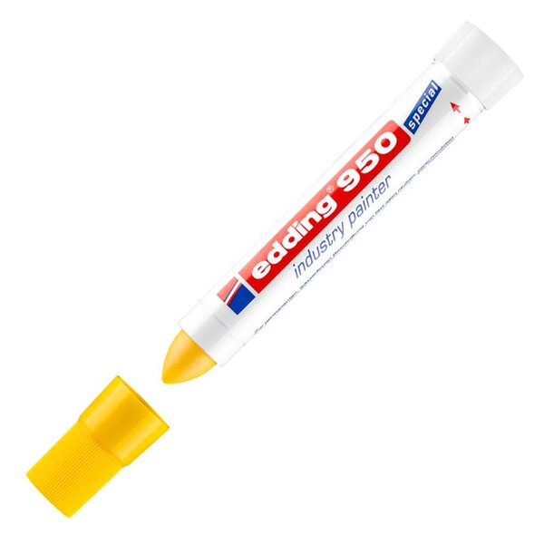 Marqueur peinture pour l'industrie 950 à pointe ogive 10 mm jaune