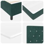 Lit à ressorts vidaXL avec matelas Vert foncé 200x200 cm en velours