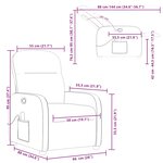 vidaXL Fauteuil de massage inclinable Gris clair Tissu