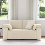 vidaXL Canapé Beige 160 x 80 x 82 cm Tissu en lin mélangé