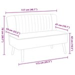 vidaXL Canapé 117 x 55 5 x 77 cm Tissu Gris clair