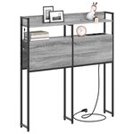 vidaXL Tête de lit avec étagère Sonoma gris 100 cm Bois d'ingénierie