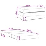 vidaXL Canapé-lit pliable 80 x 67 x 45 cm Vert foncé