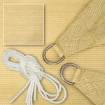 Tectake Voile d'ombrage triangulaire, beige - 600 x 600 x 600 cm