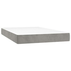 vidaXL Matelas de lit à ressorts ensachés fermeté moyenne Gris clair 120x200x20 cm
