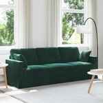 vidaXL Canapé Vert foncé 228 x 78 x 80 cm Velours
