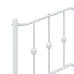 vidaXL Tête de lit métal blanc 100 cm