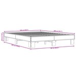 vidaXL Cadre de lit sans matelas sonoma gris 160x200 cm