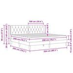 vidaXL Cadre de lit avec matelas Gris foncé 200 x 200 cm Velours