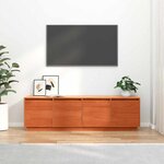 vidaXL Meuble TV Marron 156 x 37 x 45 cm Bois de pin massif