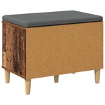 vidaXL Banc d'entrée avec coussin Bois ancien 60 x 38 x 46 cm