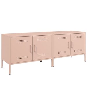vidaXL Meubles TV 2 Pièces rose 68x39x50 5 cm acier