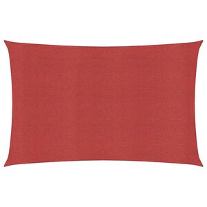 vidaXL Voile d'ombrage 160 g/m² Rouge 2 5x5 m PEHD