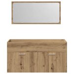 vidaXL Armoire de salle de bain avec miroir chêne artisanal
