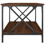 vidaXL Table basse Chêne marron 80x50x45 cm Bois d'ingénierie et fer