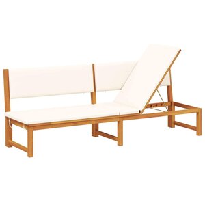 vidaXL Transat 1-personne Marron 200 x 57 x 75cm Bois d'acacia massif