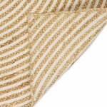 vidaXL Tapis Naturel et Blanc 160 x 160 cm Jute
