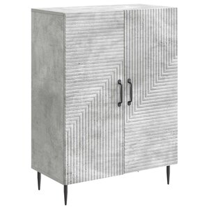 vidaXL Buffet Gris béton 66 x 34 5 x 89 5 cm Bois d'ingénierie
