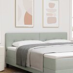 vidaXL Tête de lit Montage mural Gris clair 180 cm Velours