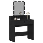 vidaXL Coiffeuse Chêne noir 80 x 41 x 144 5 cm Bois d'ingénierie