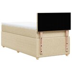 vidaXL Sommier à lattes de lit avec matelas Crème 80x200 cm Tissu