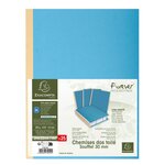 Paquet De 25 Chemises Dos Toilé Forever® 320g/m2 - 24x32cm - Bleu Vif - Exacompta