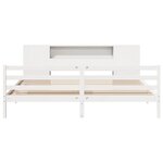 vidaXL Lit bibliothèque sans matelas blanc 180x200 cm bois pin massif