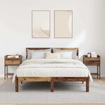 vidaXL Table de chevet avec tiroir 2 Pièces Bois ancien 40 x 29 x 60 cm