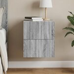 vidaXL Cabinet de chevet mural Sonoma gris 33 x 34 5 x 40 cm
