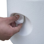 Lot de 4 poids de lestage cylindrique pour tonnelle barnum tente dim. Ø 22 / ø 24 x 25h cm polyéthylène blanc