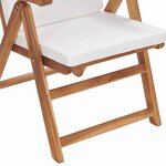 vidaXL Chaise de jardin 4 Pièces Marron 57 x 71.5 x 104cm Teck massif