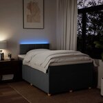 vidaXL Sommier à lattes de lit avec matelas gris foncé 120x190cm tissu