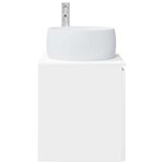 vidaXL Vanité de lavabo mural Blanc 49 5 x 44 5 x 66 cm