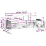 vidaXL Ensemble de canapés d'extérieur 5 Pièces Naturel et gris clair