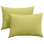vidaXL Coussins de canapé 2 pc tissu Vert clair 70 x 50 cm