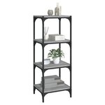 vidaXL Bibliothèque Sonoma gris 40x33x100 cm Bois d'ingénierie acier