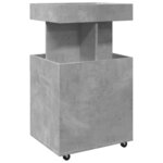 vidaXL Chariot de bar gris béton 50x41x89 cm bois d'ingénierie