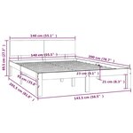 vidaXL Cadre de lit sans matelas bois massif de pin 140x200 cm
