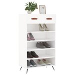 vidaXL Armoire à chaussures blanc 60x35x105 cm bois d'ingénierie