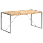 vidaXL Table à manger 160x80x75 cm Bois de manguier massif brut