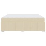 vidaXL Cadre de lit avec matelas Crème 180 x 200 cm tissu