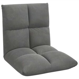 vidaXL Fauteuil de sol ajustable Gris foncé Velours