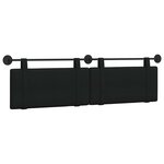 vidaXL Tête de lit suspendue Noir Tissu