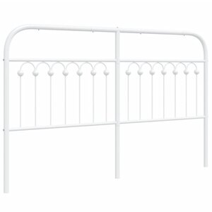 vidaXL Tête de lit de remplacement métal blanc 150 cm