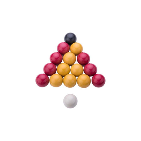 Lot de 16 billes de billard en résine numérotées billard anglais - 57 mm