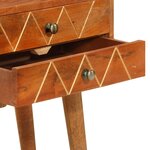 vidaXL Table de chevet 43 x 30 x 58 cm Bois de manguier massif