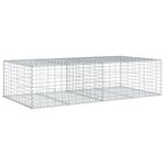 vidaXL Panier gabion avec couvercle 200x100x50 cm fer galvanisé
