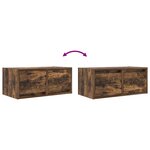 vidaXL Meuble TV chêne fumé 60x31x25 5 cm bois d'ingénierie