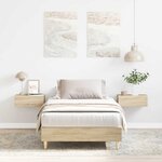 vidaXL Cadre de lit sans matelas chêne sonoma 90x200 cm