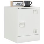 vidaXL Table de chevet blanc 34 5x39x44 cm acier
